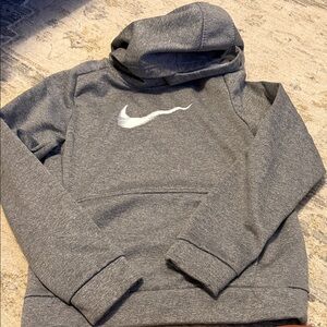 Nike Kids Gray Hoodie with White Logo